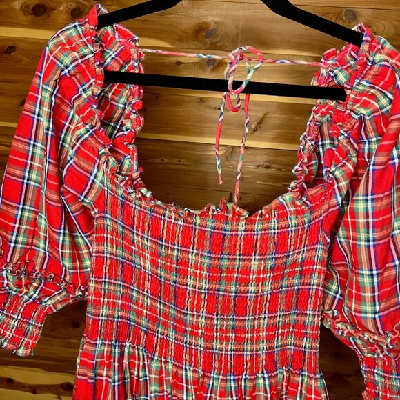 Hill House Home Dress Red Tartan Plaid Nesli Nap Dress - Picture 4 of 6